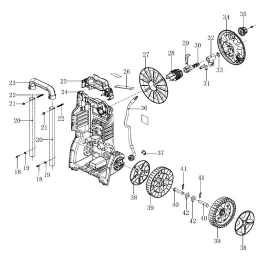 Рукоятка, колеса и шланг Champion HP3250